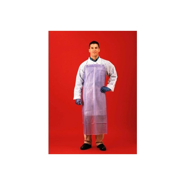 Keystone Safety 6 Mil PVC Apron W/ Raw Edge, Blue, 35" x 45", 12/Bag AP-PVC-6R-3545-BL-1BG - main